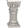 image:imageDesign Toscano English Rosette IndoorOutdoor Sculptural Garden Plinth Base Statue Riser Large 125 Inch Tall Cast Stone Resin Antique Stone FinishMedium