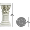 image:imageDesign Toscano English Rosette IndoorOutdoor Sculptural Garden Plinth Base Statue Riser Large 125 Inch Tall Cast Stone Resin Antique Stone FinishMedium