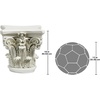 image:imageDesign Toscano English Rosette IndoorOutdoor Sculptural Garden Plinth Base Statue Riser Large 125 Inch Tall Cast Stone Resin Antique Stone FinishSmall