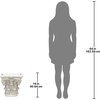 image:imageDesign Toscano English Rosette IndoorOutdoor Sculptural Garden Plinth Base Statue Riser Large 125 Inch Tall Cast Stone Resin Antique Stone FinishSmall