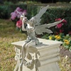 image:imageDesign Toscano Fairy of the West Wind Shelf Sitting Garden Statue 19 Inch Tall Cast Stone Resin Two Tone Stone FinishSingle