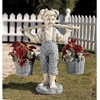 image:imageDesign Toscano Flowers for Felicity Little Girl Garden Statue with Basket Planters Medium 25 Inches Tall Cast Stone Resin Two Tone Stone Finish