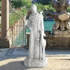 image:imageDesign Toscano Francis of Assisi Blessing Religious Garden Decor Statue with Bird Bath Feeder 19 inches Tall Cast Stone Resin Gray Stone FinishAntique Stone