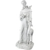image:imageDesign Toscano Francis of Assisi Blessing Religious Garden Decor Statue with Bird Bath Feeder 19 inches Tall Cast Stone Resin Gray Stone FinishAntique Stone