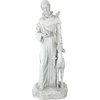 image:imageDesign Toscano Francis of Assisi Blessing Religious Garden Decor Statue with Bird Bath Feeder 19 inches Tall Cast Stone Resin Gray Stone FinishAntique Stone