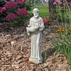 image:imageDesign Toscano Francis of Assisi Blessing Religious Garden Decor Statue with Bird Bath Feeder 19 inches Tall Cast Stone Resin Gray Stone FinishAntique Stone