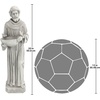 image:imageDesign Toscano Francis of Assisi Blessing Religious Garden Decor Statue with Bird Bath Feeder 19 inches Tall Cast Stone Resin Gray Stone FinishAntique Stone