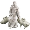 image:imageDesign Toscano Francis of Assisi Blessing Religious Garden Decor Statue with Bird Bath Feeder 19 inches Tall Cast Stone Resin Gray Stone FinishAntique Stone