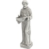 image:imageDesign Toscano Francis of Assisi Blessing Religious Garden Decor Statue with Bird Bath Feeder 19 inches Tall Cast Stone Resin Gray Stone FinishAntique Stone