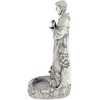 image:imageDesign Toscano Francis of Assisi Blessing Religious Garden Decor Statue with Bird Bath Feeder 19 inches Tall Cast Stone Resin Gray Stone FinishAntique Stone