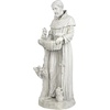 image:imageDesign Toscano Francis of Assisi Blessing Religious Garden Decor Statue with Bird Bath Feeder 19 inches Tall Cast Stone Resin Gray Stone FinishAntique Stone