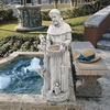 image:imageDesign Toscano Francis of Assisi Blessing Religious Garden Decor Statue with Bird Bath Feeder 19 inches Tall Cast Stone Resin Gray Stone FinishAntique Stone