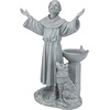 image:imageDesign Toscano Francis of Assisi Blessing Religious Garden Decor Statue with Bird Bath Feeder 19 inches Tall Cast Stone Resin Gray Stone FinishGreystone