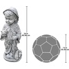 image:imageDesign Toscano Francis of Assisi Blessing Religious Garden Decor Statue with Bird Bath Feeder 19 inches Tall Cast Stone Resin Gray Stone FinishTwo Tone Stone
