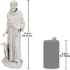 image:imageDesign Toscano Francis of Assisi Blessing Religious Garden Decor Statue with Bird Bath Feeder 19 inches Tall Cast Stone Resin Gray Stone FinishWhite