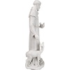 image:imageDesign Toscano Francis of Assisi Blessing Religious Garden Decor Statue with Bird Bath Feeder 19 inches Tall Cast Stone Resin Gray Stone FinishWhite