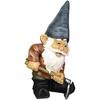 image:imageDesign Toscano Garden Gnome Statue  Digger the Gnome  Outdoor Garden Gnomes  Funny Lawn Gnome StatuesBulldoze the Dirty Hoe