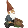 image:imageDesign Toscano Garden Gnome Statue  Digger the Gnome  Outdoor Garden Gnomes  Funny Lawn Gnome StatuesWheel Barrel Willie