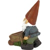 image:imageDesign Toscano Garden Gnome Statue  Digger the Gnome  Outdoor Garden Gnomes  Funny Lawn Gnome StatuesWheel Barrel Willie
