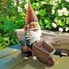 image:imageDesign Toscano Garden Gnome Statue  Digger the Gnome  Outdoor Garden Gnomes  Funny Lawn Gnome StatuesWheel Barrel Willie
