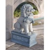 image:imageDesign Toscano Giant Foo Dog of the Forbidden City Asian Garden Statue 30 Inch Resin Two Tone Stone FinishSingle