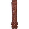 image:imageDesign Toscano Grand Tiki Face Kanaloa Teeth IndoorOutdoor Side Table Statue Patio Bar Den 20 inch tall Cast Stone Resin Woodtone FinishFaux Woodtone Finish