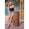 image:imageDesign Toscano Grand Tiki Face Kanaloa Teeth IndoorOutdoor Side Table Statue Patio Bar Den 20 inch tall Cast Stone Resin Woodtone FinishFaux Woodtone Finish