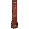 image:imageDesign Toscano Grand Tiki Face Kanaloa Teeth IndoorOutdoor Side Table Statue Patio Bar Den 20 inch tall Cast Stone Resin Woodtone FinishFaux Woodtone Finish