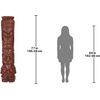 image:imageDesign Toscano Grand Tiki Face Kanaloa Teeth IndoorOutdoor Side Table Statue Patio Bar Den 20 inch tall Cast Stone Resin Woodtone FinishFaux Woodtone Finish