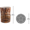 image:imageDesign Toscano Grand Tiki Face Kanaloa Teeth IndoorOutdoor Side Table Statue Patio Bar Den 20 inch tall Cast Stone Resin Woodtone FinishHandcast Polyresin  Woodtone Finish