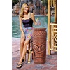 image:imageDesign Toscano Grand Tiki Face Kanaloa Teeth IndoorOutdoor Side Table Statue Patio Bar Den 20 inch tall Cast Stone Resin Woodtone FinishWoodtone