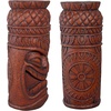 image:imageDesign Toscano Grand Tiki Face Kanaloa Teeth IndoorOutdoor Side Table Statue Patio Bar Den 20 inch tall Cast Stone Resin Woodtone FinishWoodtone