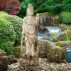 image:imageDesign Toscano GuanYin Patroness of Compassion Asian Decor Outdoor Garden Statue 54 inches Tall Fiberglass Cast Stone Resin Limestone FinishStanding Goddess