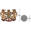 image:imageDesign Toscano Heraldic Royal Lions Coat of Arms Wall Sculpture 30 Inch Full Color
