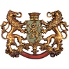 image:imageDesign Toscano Heraldic Royal Lions Coat of Arms Wall Sculpture 30 Inch Full Color