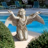 image:imageDesign Toscano In Grace Girl Child Angel Memorial IndoorOutdoor Garden Statue 14 inches wide 24 inches tall Cast Stone Resin Antique Stone FinishHeavens Devotion