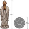 image:imageDesign Toscano Jolly Hotei Laughing Man Asian Decor IndoorOutdoor Garden Statue 26 inches tall Cast Stone Resin Two Tone Stone FinishBodh Gaya Buddha