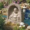 image:imageDesign Toscano Jolly Hotei Laughing Man Asian Decor IndoorOutdoor Garden Statue 26 inches tall Cast Stone Resin Two Tone Stone FinishBuddha Sanctuary Asian