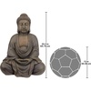 image:imageDesign Toscano Jolly Hotei Laughing Man Asian Decor IndoorOutdoor Garden Statue 26 inches tall Cast Stone Resin Two Tone Stone FinishMeditating Buddha