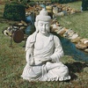 image:imageDesign Toscano Jolly Hotei Laughing Man Asian Decor IndoorOutdoor Garden Statue 26 inches tall Cast Stone Resin Two Tone Stone FinishTraditional Buddha