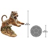 image:imageDesign Toscano Jungle Cat Leaping Bengal Tiger Outdoor Garden Animal Statue 32 Inch Resin Full Color Finish