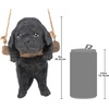 image:imageDesign Toscano Labrador Retriever Dog IndoorOutdoor Garden Statue 9 Inch Wide 15 Inch Tall Cast Stone Resin Black Painted FinishHanging Puppy