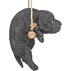 image:imageDesign Toscano Labrador Retriever Dog IndoorOutdoor Garden Statue 9 Inch Wide 15 Inch Tall Cast Stone Resin Black Painted FinishHanging Puppy