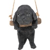 image:imageDesign Toscano Labrador Retriever Dog IndoorOutdoor Garden Statue 9 Inch Wide 15 Inch Tall Cast Stone Resin Black Painted FinishHanging Puppy