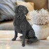 image:imageDesign Toscano Labrador Retriever Dog IndoorOutdoor Garden Statue 9 Inch Wide 15 Inch Tall Cast Stone Resin Black Painted FinishSitting