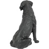 image:imageDesign Toscano Labrador Retriever Dog IndoorOutdoor Garden Statue 9 Inch Wide 15 Inch Tall Cast Stone Resin Black Painted FinishSitting