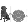 image:imageDesign Toscano Labrador Retriever Dog IndoorOutdoor Garden Statue 9 Inch Wide 15 Inch Tall Cast Stone Resin Black Painted FinishSitting