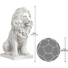 image:imageDesign Toscano Lion of Florence Sentinel IndoorOutdoor Animal Statue 28 Inch Tall Cast Stone Resin Antique Stone Finish