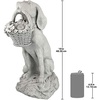 image:imageDesign Toscano Mans Best Friend Dog with Basket Outdoor Garden Statue 8 Inches Wide 12 Inches Deep 19 Inches High Handcast Polyresin Antique Stone FinishTwo Tone Stone