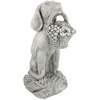 image:imageDesign Toscano Mans Best Friend Dog with Basket Outdoor Garden Statue 8 Inches Wide 12 Inches Deep 19 Inches High Handcast Polyresin Antique Stone FinishTwo Tone Stone